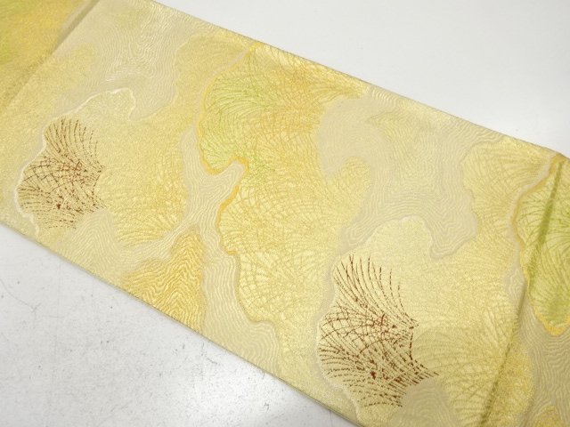 JAPANESE KIMONO / ANTIQUE FUKURO OBI / SILK / WOVEN PLANTS